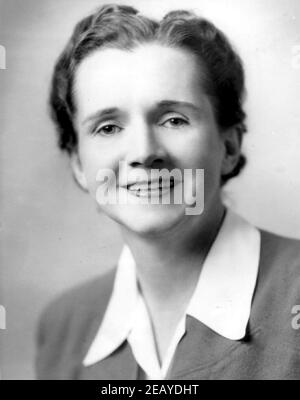 RACHEL CARSON (1907-1964) amerikanische Meeresbiologin und Autorin Silent Spring. Mitarbeiterfoto für den U.S. Fish and Wildlife Service im Jahr 1940 Stockfoto