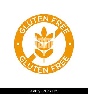 Vektor-Symbol ohne Gluten. Isoliertes Symbol. Stock Vektor