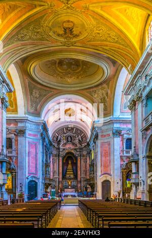 LISSABON, PORTUGAL, 2. SEPTEMBER 2016: Das Innere des Klosters da graca in Lissabon, Portugal. Stockfoto