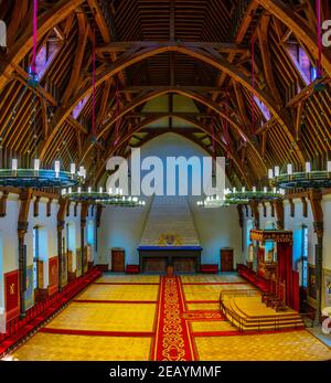 DEN HAAG, NIEDERLANDE, 7. AUGUST 2018: Rittersaal im Inneren des Binnenhof-Palastes in Den Haag, Niederlande Stockfoto