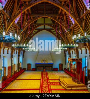 DEN HAAG, NIEDERLANDE, 7. AUGUST 2018: Rittersaal im Inneren des Binnenhof-Palastes in Den Haag, Niederlande Stockfoto