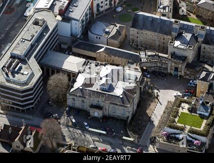 Luftaufnahme der Oxfordshire County Hall in Oxford Stockfoto