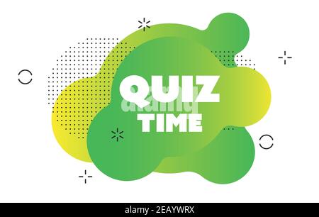 Quiz Zeit Logo, Konzept der Fragebogen zeigen singen, Quiz-Taste Stock Vektor