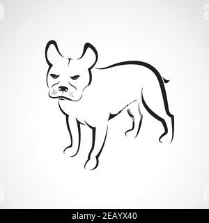 Vektorbild eines Hundedesigns auf weißem Hintergrund. Leicht editierbare Vektorgrafik mit Ebenen. Haustiere. Stock Vektor