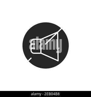 Symbol für keine Tonfarbe. Piktogramm für Webseite, mobile App, Promo. UI UX GUI Design Element. Bearbeitbare Kontur. Stock Vektor