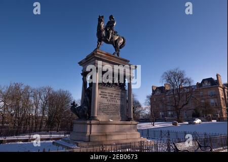 Bronzestatue von Lord Roberts im Kelvingrove Park, Glasgow Stockfoto