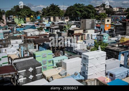 Friedhof, Manila, Philippinen, Leben in einem Friedhof, Leben und Tod Stockfoto