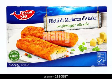 Ocean Sea Alaskan Cod wird von der Lidl Supermarket Kette verkauft  Stockfotografie - Alamy