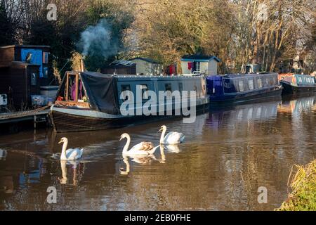 Kanäle und Flüsse Worcestershire Stockfoto