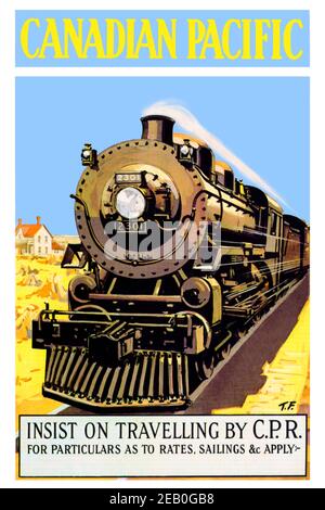 Canadian Pacific - bestehen Sie auf Reisen von C.P.R. 1920 Stockfoto