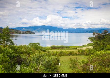 Indonesien, Sumatra, Insel Samosir, Lake Toba, Stockfoto