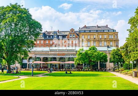 WIESBADEN, 17. AUGUST 2018: Cafe del sol im Zentrum von Wiesbaden Stockfoto