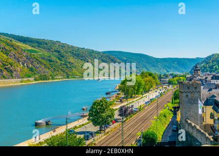 ST. GOAR OBERWESEL, DEUTSCHLAND, 16. AUGUST 2018: Festung in Oberwesel, Deutschland Stockfoto