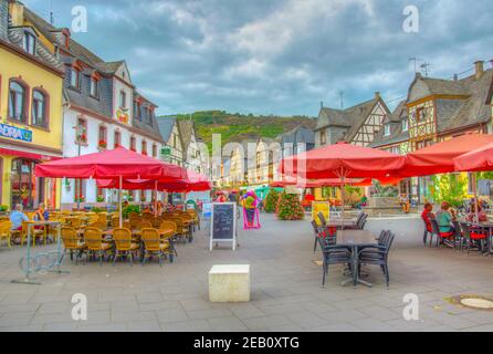 KOBERN-GONDORF, DEUTSCHLAND, 15. AUGUST 2018: Platz in Kobern-Gondorf, Deutschland Stockfoto