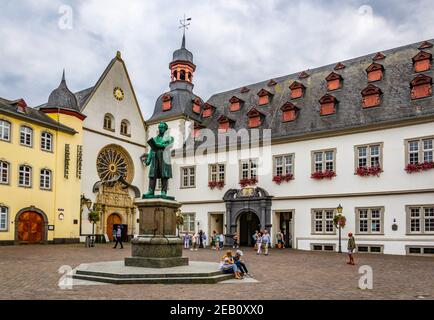 KOBLENZ, 15. AUGUST 2018: Jesuitenplatz in Koblenz Stockfoto