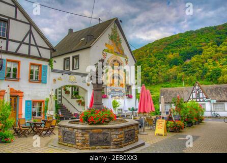 KOBERN-GONDORF, DEUTSCHLAND, 15. AUGUST 2018: Platz in Kobern-Gondorf, Deutschland Stockfoto