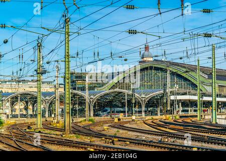 KÖLN, 11. AUGUST 2018: Bahnhof in Köln, Deutschland Stockfoto
