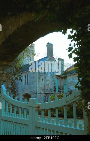 Old Shute House (bekannt als Shute Barton) In East Devon UK Stockfoto