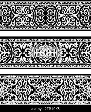 Vintage-Ornamente und Vignetten mit floralen Motiven für Hochzeit, Verzierung oder ein anderes Design Stock Vektor