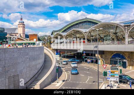 KÖLN, 11. AUGUST 2018: Bahnhof in Köln, Deutschland Stockfoto