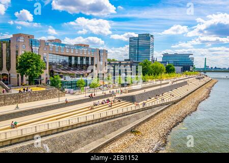 KÖLN, 11. AUGUST 2018: Kennedy-Kai in Köln Stockfoto