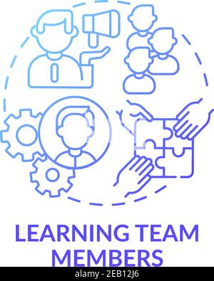 Symbol „Learning Workers in Company Concept“ Stock Vektor