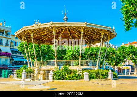 CANNES, FRANKREICH, 12. JUNI 2017: Ein Open-Air-Pavillon in Cannes, Frankreich Stockfoto