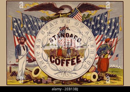 Vereinigte Staaten von Amerika, unsere Standard-Kaffee 1862 Stockfoto