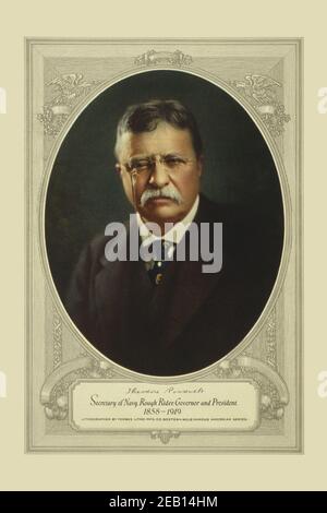 Theodore Roosevelt, Sekretär der Marine, Rough Rider, Gouverneur und Präsident 1920 Stockfoto