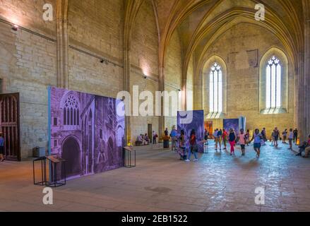 AVIGNON, FRANKREICH, 22. JUNI 2017: Touristen schlendern durch das Palais de Papes in Avignon, Frankreich Stockfoto