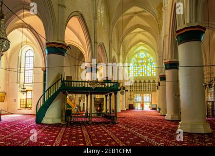 LEFKOSA, ZYPERN, 24. AUGUST 2017: Das Innere der Selimiye Moschee in Lefkosa, Zypern Stockfoto