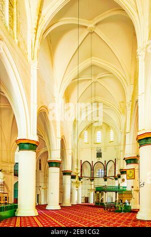 LEFKOSA, ZYPERN, 24. AUGUST 2017: Das Innere der Selimiye Moschee in Lefkosa, Zypern Stockfoto