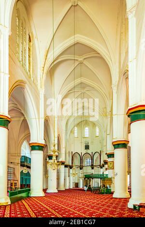 LEFKOSA, ZYPERN, 24. AUGUST 2017: Das Innere der Selimiye Moschee in Lefkosa, Zypern Stockfoto