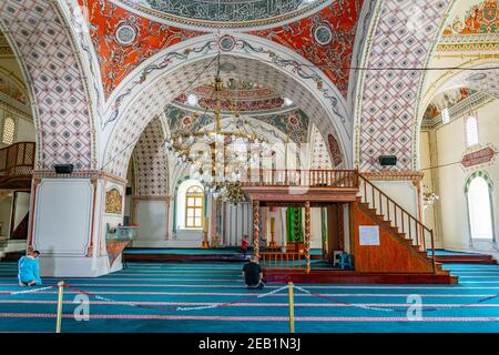 PLOVDIV, BULGARIEN, 24. JUNI 2018: Das Innere der Moschee in Plovdiv, Bulgarien Stockfoto