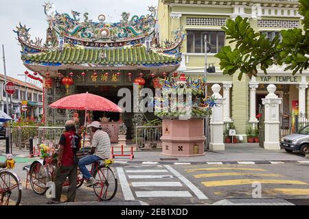 Choo Chay Keong Tempel, erbaut 1924, und Yap Tempel, George Town, Penang, Malaysia Stockfoto