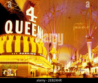 1999 HISTORISCHE HOTELS KASINOS FREMONT STRASSE ERFAHRUNG DECKE INNENSTADT LAS VEGAS NEVADA USA Stockfoto