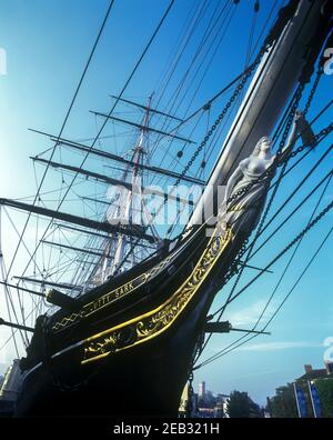 2000 HISTORISCHE CUTTY SARK TEE CLIPPER GREENWICH LONDON ENGLAND GROSSBRITANNIEN Stockfoto