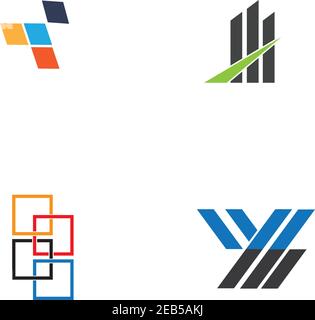Wirtschaft Finanzen Logos und Symbole vektor Konzept Abbildung Stock Vektor