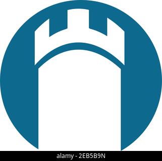 Burg vector illustration symbol Logo Template Design Stock Vektor