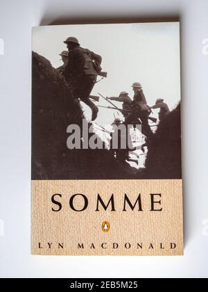 Stock Foto des Buches Somme, von der Autorin und Historikerin Lyn Macdonald; Penguin Books, 1983 Stockfoto