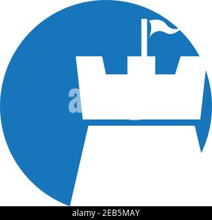 Burg vector illustration symbol Logo Template Design Stock Vektor