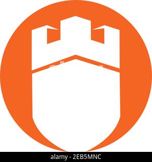 Burg vector illustration symbol Logo Template Design Stock Vektor