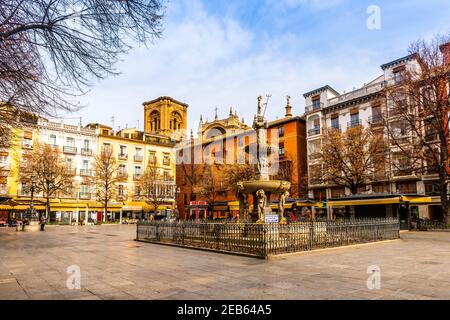 Plaza de Bib-Rambla in Granada in Andalusien, Spanien Stockfoto