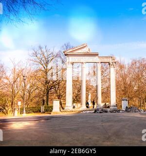 Die Gärten der Villa Borghese in Rom in Latium, Italien Stockfoto