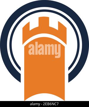 Burg vector illustration symbol Logo Template Design Stock Vektor