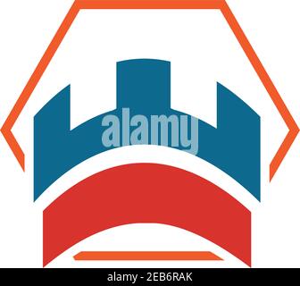 Burg vector illustration symbol Logo Template Design Stock Vektor