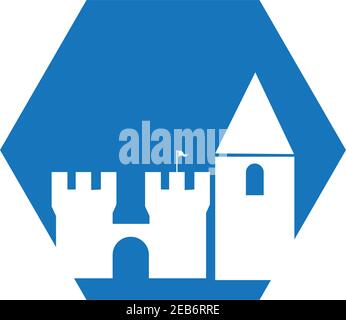 Burg vector illustration symbol Logo Template Design Stock Vektor