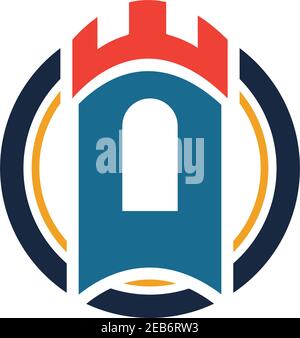 Burg vector illustration symbol Logo Template Design Stock Vektor