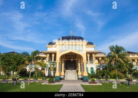 Indonesien, Sumatra, Medan, Maimoon Palace Stockfoto