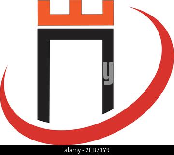 Burg vector illustration symbol Logo Template Design Stock Vektor